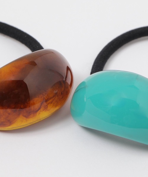 BARNYARDSTORM（バンヤードストーム）の「BARNYARDSTORM /  ミニマーブルヘアゴム（ヘアゴム・レディース・アクア/オフホワイト/ブラウン・FREE）」の15枚目の写真