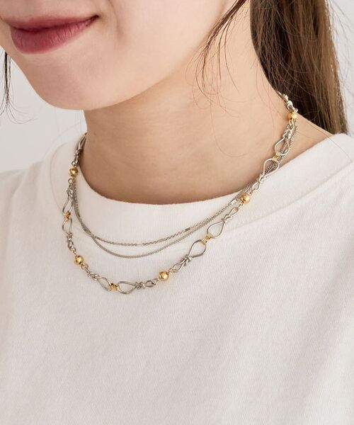 Green Parks(グリーンパークス)の「everywalk.3WAYノットチェーンネックレス(ネックレス・レディース・シルバー・FREE)」の19枚目の写真