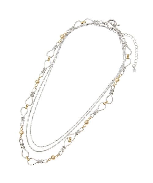 Green Parks(グリーンパークス)の「everywalk.3WAYノットチェーンネックレス(ネックレス・レディース・シルバー・FREE)」の14枚目の写真