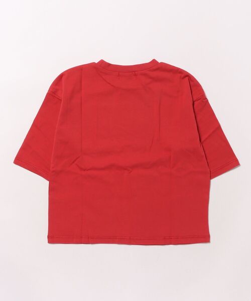 NEEDLE WORKS（ニードルワークス）の「スマイル７分Tシャツ（Tシャツ/カットソー・キッズ・レッド/ブラウン/ホワイト/ネイビー・110cm/120cm/100cm/150cm/140cm/130cm）」の5枚目の写真