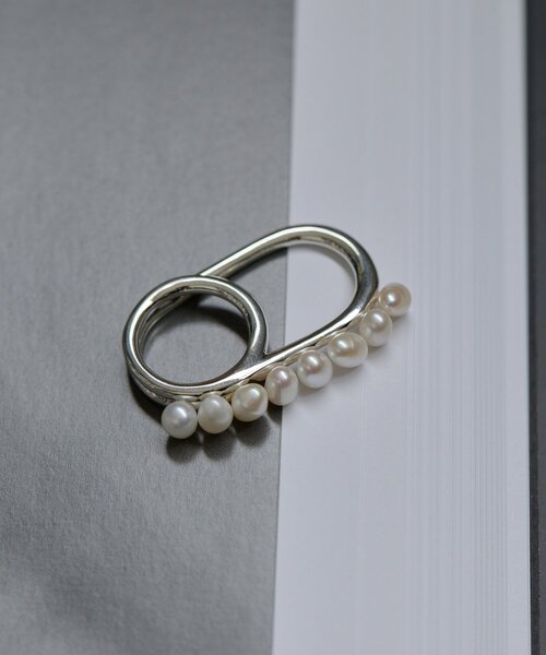 Whim Gazette（ウィムガゼット）の「【Hoaw.】パールダブルリング（リング・レディース・シルバー系その他4・FREE）」の3枚目の写真