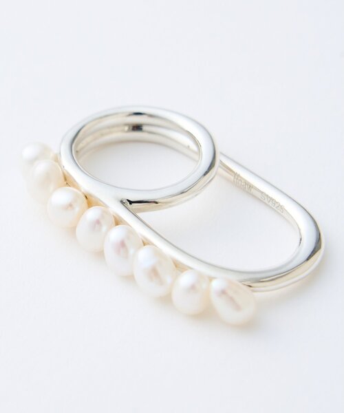 Whim Gazette（ウィムガゼット）の「【Hoaw.】パールダブルリング（リング・レディース・シルバー系その他4・FREE）」の8枚目の写真