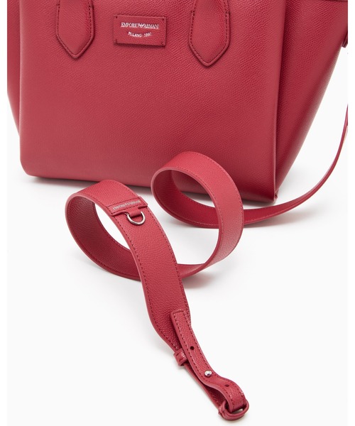 EMPORIO ARMANI(エンポリオアルマーニ)の「【エンポリオ アルマーニ】ショッパー パルメラート仕上げ ミディアム(トートバッグ・レディース・ブラック/レッド・FREE)」の6枚目の写真