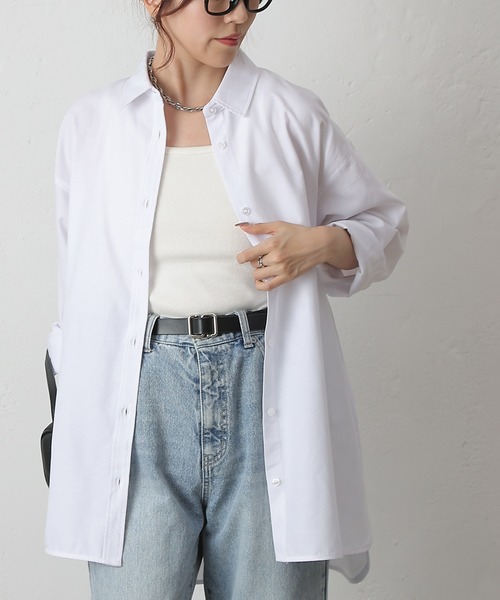 COLONY 2139（コロニートゥーワンスリーナイン）の「リラックスオーバーシャツ（シャツ/ブラウス・レディース・サックスブルー/チャコールグレー/ホワイト・FREE）」の2枚目の写真