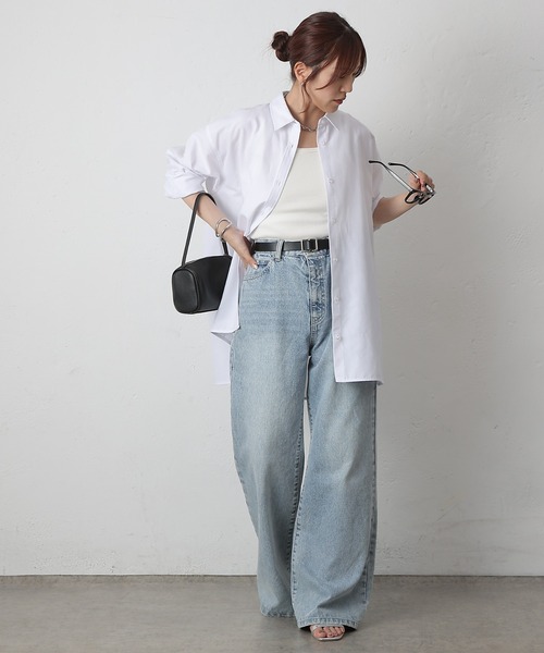 COLONY 2139（コロニートゥーワンスリーナイン）の「リラックスオーバーシャツ（シャツ/ブラウス・レディース・サックスブルー/チャコールグレー/ホワイト・FREE）」の8枚目の写真