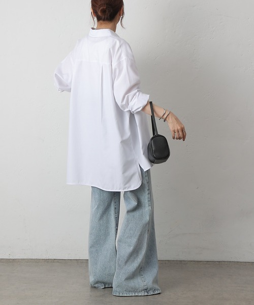 COLONY 2139（コロニートゥーワンスリーナイン）の「リラックスオーバーシャツ（シャツ/ブラウス・レディース・サックスブルー/チャコールグレー/ホワイト・FREE）」の10枚目の写真