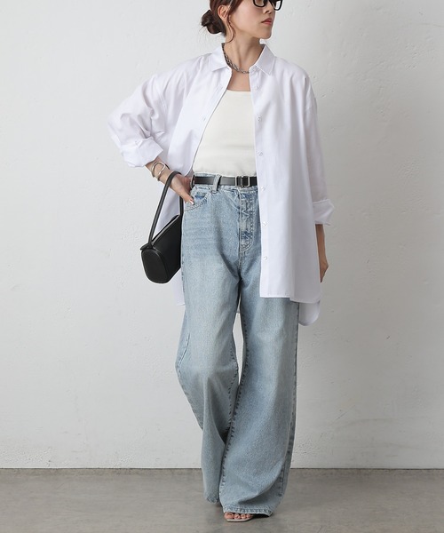 COLONY 2139（コロニートゥーワンスリーナイン）の「リラックスオーバーシャツ（シャツ/ブラウス・レディース・サックスブルー/チャコールグレー/ホワイト・FREE）」の9枚目の写真