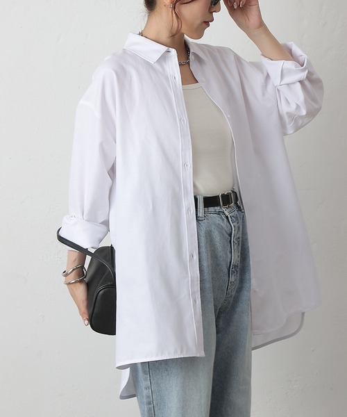 COLONY 2139（コロニートゥーワンスリーナイン）の「リラックスオーバーシャツ（シャツ/ブラウス・レディース・サックスブルー/チャコールグレー/ホワイト・FREE）」の7枚目の写真