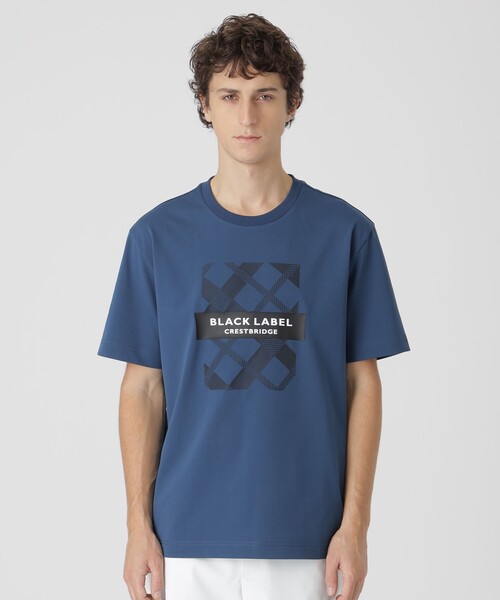 BLACK LABEL CRESTBRIDGE(ブラックレーベル・クレストブリッジ)の「【一部店舗限定】シャドーバイアスチェック ロゴプリントTシャツ(Tシャツ/カットソー・メンズ・オフホワイト/ブラック/ブルー系その他4・XL/L/M)」の3枚目の写真