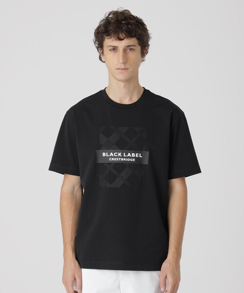 BLACK LABEL CRESTBRIDGE(ブラックレーベル・クレストブリッジ)の「【一部店舗限定】シャドーバイアスチェック ロゴプリントTシャツ(Tシャツ/カットソー・メンズ・オフホワイト/ブラック/ブルー系その他4・XL/L/M)」の1枚目の写真