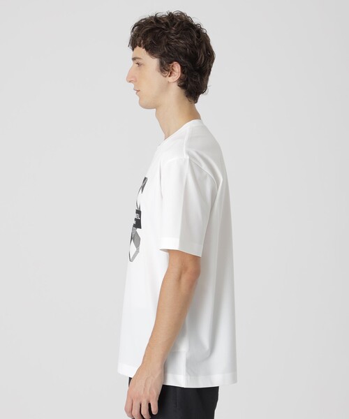 BLACK LABEL CRESTBRIDGE(ブラックレーベル・クレストブリッジ)の「【一部店舗限定】シャドーバイアスチェック ロゴプリントTシャツ(Tシャツ/カットソー・メンズ・オフホワイト/ブラック/ブルー系その他4・XL/L/M)」の5枚目の写真