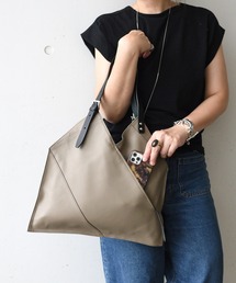 ankh+（アンクプラス）の「【本革】ベルトショルダーサンカクトート 日本製【ankh+】（トートバッグ）」