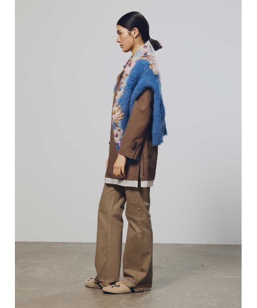 COEL（コエル）の「フレアカラーデニムパンツ（デニムパンツ・レディース・ベージュ/ピンク・23/24/25）」の18枚目の写真