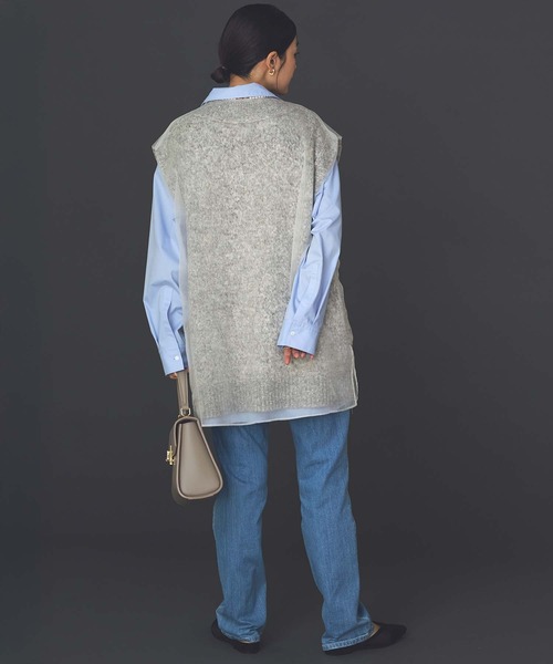 Gready Brilliant(グレディブリリアン)の「リバーシブルオーガンニットベスト(ニット/セーター・レディース・グレー/ベージュ・FREE)」の5枚目の写真