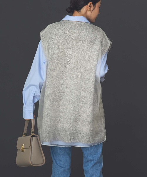 Gready Brilliant(グレディブリリアン)の「リバーシブルオーガンニットベスト(ニット/セーター・レディース・グレー/ベージュ・FREE)」の9枚目の写真