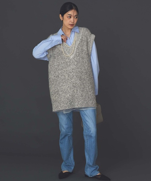 Gready Brilliant(グレディブリリアン)の「リバーシブルオーガンニットベスト(ニット/セーター・レディース・グレー/ベージュ・FREE)」の13枚目の写真