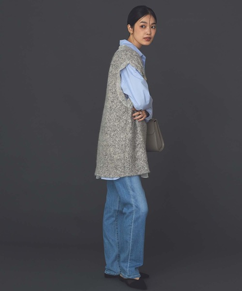 Gready Brilliant(グレディブリリアン)の「リバーシブルオーガンニットベスト(ニット/セーター・レディース・グレー/ベージュ・FREE)」の14枚目の写真