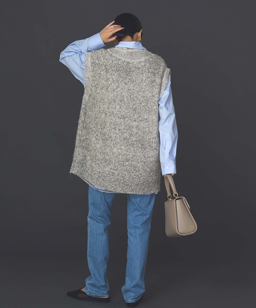 Gready Brilliant(グレディブリリアン)の「リバーシブルオーガンニットベスト(ニット/セーター・レディース・グレー/ベージュ・FREE)」の15枚目の写真