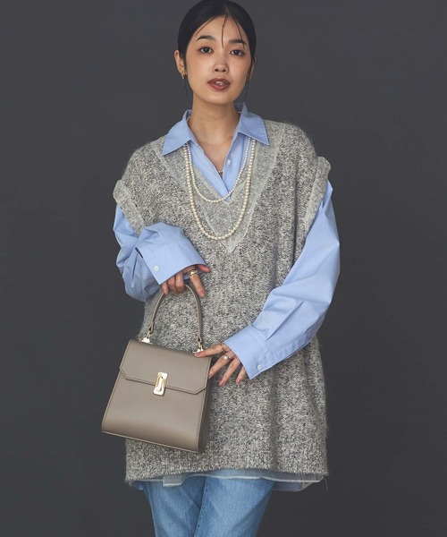 Gready Brilliant(グレディブリリアン)の「リバーシブルオーガンニットベスト(ニット/セーター・レディース・グレー/ベージュ・FREE)」の16枚目の写真