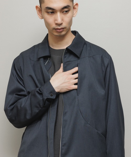 bal(バル)の「CURB POCKET ZIPPED BLOUSON(ブルゾン・メンズ・チャコール/ベージュ/ダークブラウン・3/2/1)」の1枚目の写真