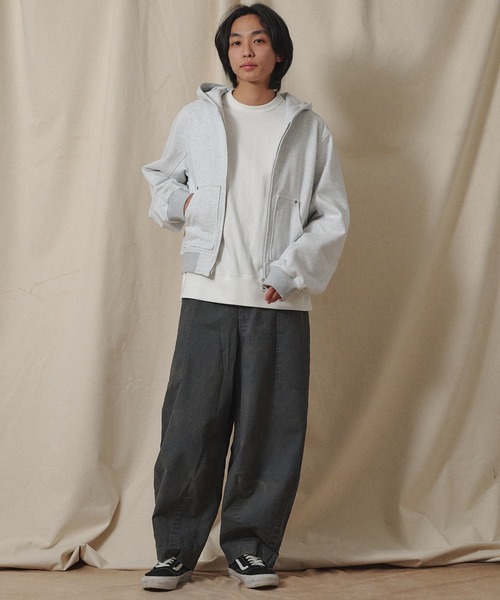 Universal Style Wear（ユニバーサルスタイルウェア）の「Universal Style Wear リベット ZIP フーディー（パーカー・メンズ・ブラック/オートミール・MEDIUM/LARGE/X-LARGE）」の9枚目の写真