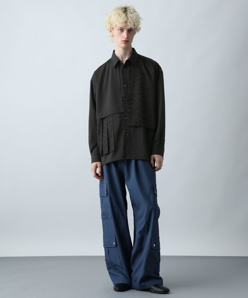 ジャガードプリーツフラシシャツ(HARE)（シャツ/ブラウス）｜HARE