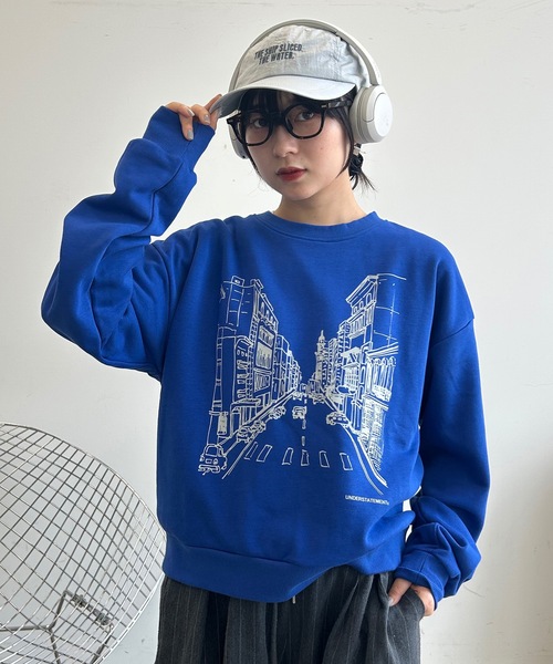 UNDERSTATEMENTs（アンダーステイトメント）の「【ユニセックス】アソートデザインプリントスウェット/全17色（スウェット・メンズ・レッド系その他/ネイビー/グリーン系その他/グレー系その他3/グレー系その他2/レッド/グリーン/ホワイト系その他/ブルー系その他/ブルー/杢グレー/チャコールグレー/ブラック系その他/オフホワイト/ブルー系その他2/グレー系その他/ブラック・LARGE/MEDIUM）」の16枚目の写真