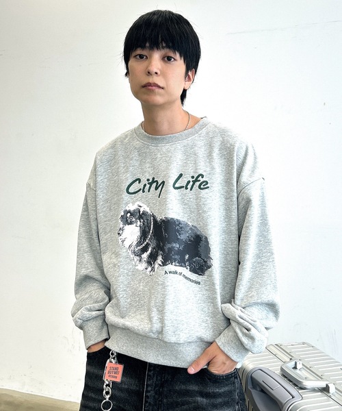 UNDERSTATEMENTs（アンダーステイトメント）の「【ユニセックス】アソートデザインプリントスウェット/全17色（スウェット・メンズ・レッド系その他/ネイビー/グリーン系その他/グレー系その他3/グレー系その他2/レッド/グリーン/ホワイト系その他/ブルー系その他/ブルー/杢グレー/チャコールグレー/ブラック系その他/オフホワイト/ブルー系その他2/グレー系その他/ブラック・LARGE/MEDIUM）」の19枚目の写真