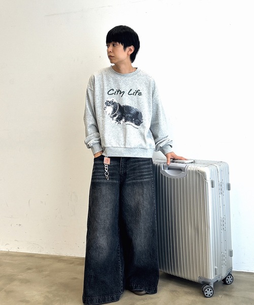 UNDERSTATEMENTs（アンダーステイトメント）の「【ユニセックス】アソートデザインプリントスウェット/全17色（スウェット・メンズ・レッド系その他/ネイビー/グリーン系その他/グレー系その他3/グレー系その他2/レッド/グリーン/ホワイト系その他/ブルー系その他/ブルー/杢グレー/チャコールグレー/ブラック系その他/オフホワイト/ブルー系その他2/グレー系その他/ブラック・LARGE/MEDIUM）」の20枚目の写真