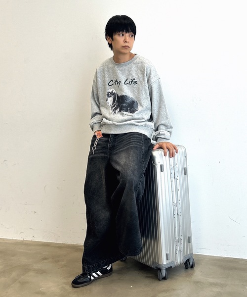 UNDERSTATEMENTs（アンダーステイトメント）の「【ユニセックス】アソートデザインプリントスウェット/全17色（スウェット・メンズ・レッド系その他/ネイビー/グリーン系その他/グレー系その他3/グレー系その他2/レッド/グリーン/ホワイト系その他/ブルー系その他/ブルー/杢グレー/チャコールグレー/ブラック系その他/オフホワイト/ブルー系その他2/グレー系その他/ブラック・LARGE/MEDIUM）」の22枚目の写真