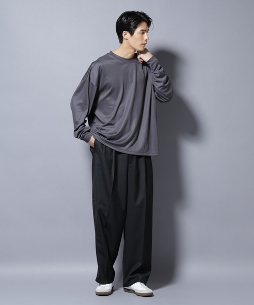 NANO universe（ナノユニバース）の「MIYATA×NANO JAPAN MADE キュプラ混 Tシャツ 長袖（Tシャツ/カットソー・メンズ・チャコール/ブラウン・L/M）」の11枚目の写真