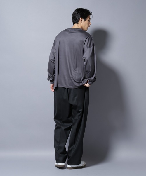 NANO universe（ナノユニバース）の「MIYATA×NANO JAPAN MADE キュプラ混 Tシャツ 長袖（Tシャツ/カットソー・メンズ・チャコール/ブラウン・L/M）」の13枚目の写真