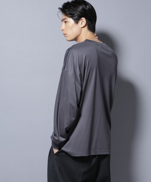 NANO universe（ナノユニバース）の「MIYATA×NANO JAPAN MADE キュプラ混 Tシャツ 長袖（Tシャツ/カットソー・メンズ・チャコール/ブラウン・L/M）」の21枚目の写真