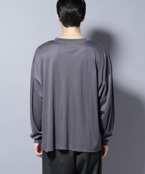 NANO universe（ナノユニバース）の「MIYATA×NANO JAPAN MADE キュプラ混 Tシャツ 長袖（Tシャツ/カットソー・メンズ・チャコール/ブラウン・L/M）」の15枚目の写真