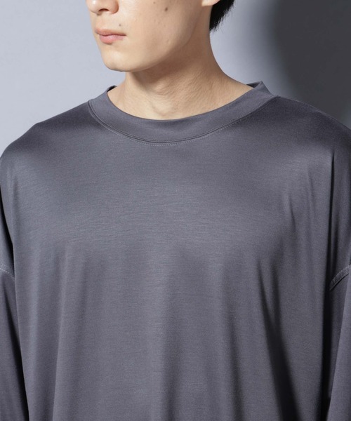 NANO universe（ナノユニバース）の「MIYATA×NANO JAPAN MADE キュプラ混 Tシャツ 長袖（Tシャツ/カットソー・メンズ・チャコール/ブラウン・L/M）」の16枚目の写真