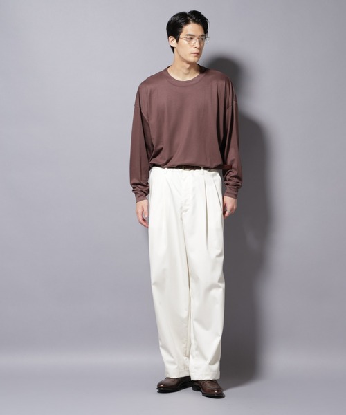 NANO universe（ナノユニバース）の「MIYATA×NANO JAPAN MADE キュプラ混 Tシャツ 長袖（Tシャツ/カットソー・メンズ・チャコール/ブラウン・L/M）」の7枚目の写真