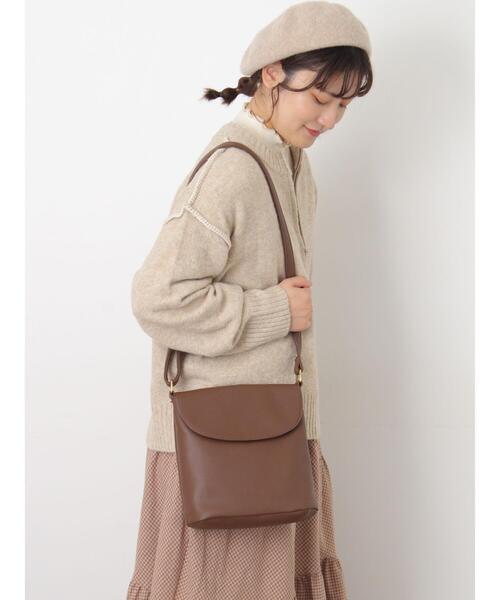 Samansa Mos2（サマンサ モスモス）の「バケツ型ショルダーバッグ（ハンドバッグ・レディース・ブラック/ブラウン・F）」の2枚目の写真