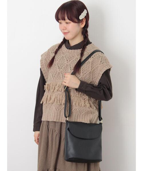 Samansa Mos2（サマンサ モスモス）の「バケツ型ショルダーバッグ（ハンドバッグ・レディース・ブラック/ブラウン・F）」の14枚目の写真