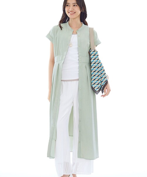 INDIVI(インディヴィ)の「フレアワンピース(ワンピース・レディース・サックスブルー/ナチュラル/ネイビー・38/15 /13/40/36)」の2枚目の写真