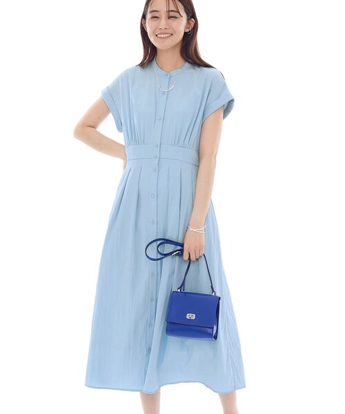 INDIVI(インディヴィ)の「フレアワンピース(ワンピース・レディース・サックスブルー/ナチュラル/ネイビー・38/15 /13/40/36)」の3枚目の写真