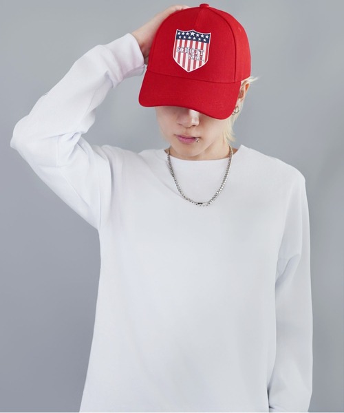schott（ショット）の「【SCHOTT/ショット】USAロゴキャップ/ユニセックス/ギフト人気◎（キャップ・メンズ・レッド/ブラック・ONESIZE）」の13枚目の写真