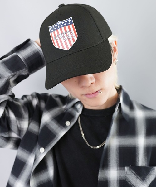 schott（ショット）の「【SCHOTT/ショット】USAロゴキャップ/ユニセックス/ギフト人気◎（キャップ・メンズ・レッド/ブラック・ONESIZE）」の9枚目の写真