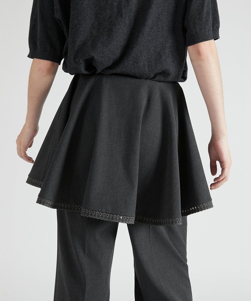 crinkle crinkle crinkle（クリンクルクリンクルクリンクル）の「【crinkle crinkle crinkle】scallop cape set pants/スカラップケープパンツ（その他パンツ・レディース・ブラック/グレー・1/2）」の15枚目の写真