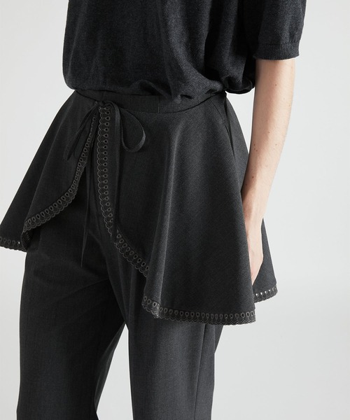 crinkle crinkle crinkle（クリンクルクリンクルクリンクル）の「【crinkle crinkle crinkle】scallop cape set pants/スカラップケープパンツ（その他パンツ・レディース・ブラック/グレー・1/2）」の9枚目の写真