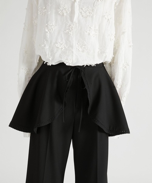 crinkle crinkle crinkle（クリンクルクリンクルクリンクル）の「【crinkle crinkle crinkle】scallop cape set pants/スカラップケープパンツ（その他パンツ・レディース・ブラック/グレー・1/2）」の19枚目の写真