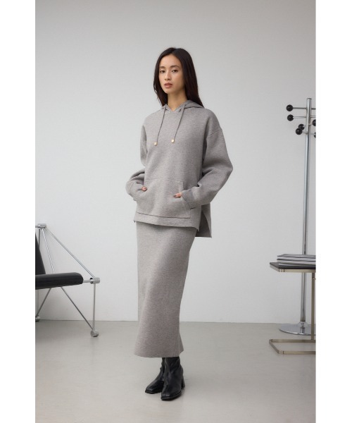 AZUL by moussy（アズールバイマウジー）の「スウェッターニットスカート（スカート・レディース・ブラック/ブラウン/杢グレー・FREE）」の15枚目の写真