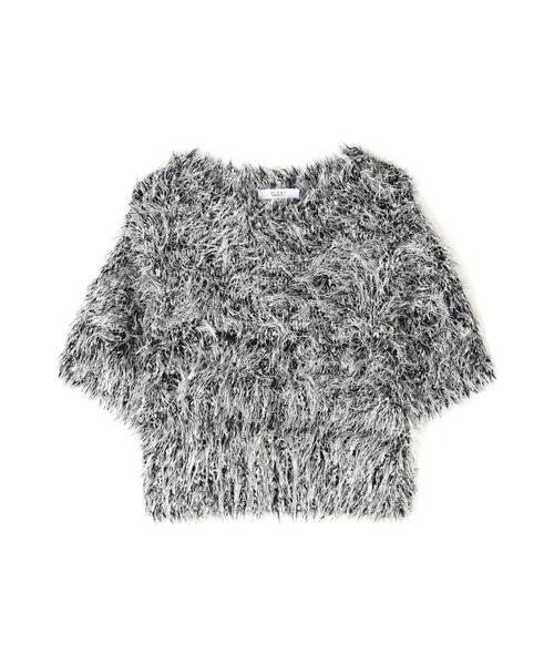 NATURAL BEAUTY BASIC(ナチュラルビューティーベーシック)の「◇【BLANC】ミックスシャギーニット(ニット/セーター・レディース・ベージュ系その他/ブラック系その他/オフホワイト・FREE)」の4枚目の写真
