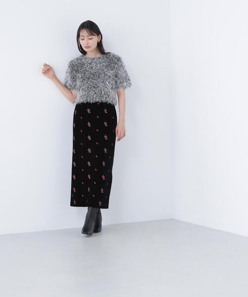 NATURAL BEAUTY BASIC(ナチュラルビューティーベーシック)の「◇【BLANC】ミックスシャギーニット(ニット/セーター・レディース・ベージュ系その他/ブラック系その他/オフホワイト・FREE)」の5枚目の写真