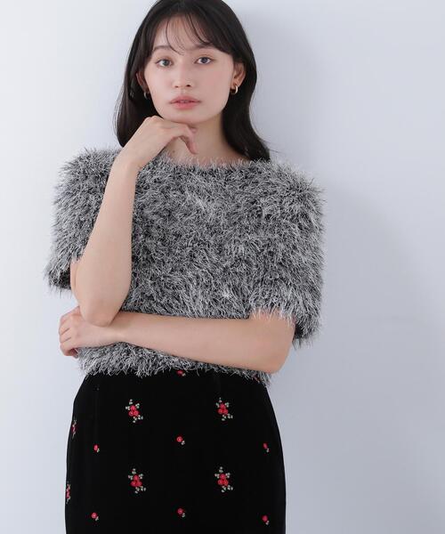 NATURAL BEAUTY BASIC(ナチュラルビューティーベーシック)の「◇【BLANC】ミックスシャギーニット(ニット/セーター・レディース・ベージュ系その他/ブラック系その他/オフホワイト・FREE)」の8枚目の写真