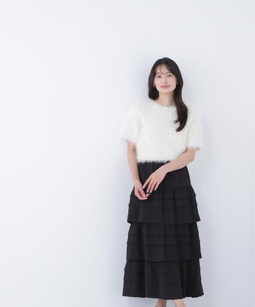 NATURAL BEAUTY BASIC(ナチュラルビューティーベーシック)の「◇【BLANC】ミックスシャギーニット(ニット/セーター・レディース・ベージュ系その他/ブラック系その他/オフホワイト・FREE)」の14枚目の写真
